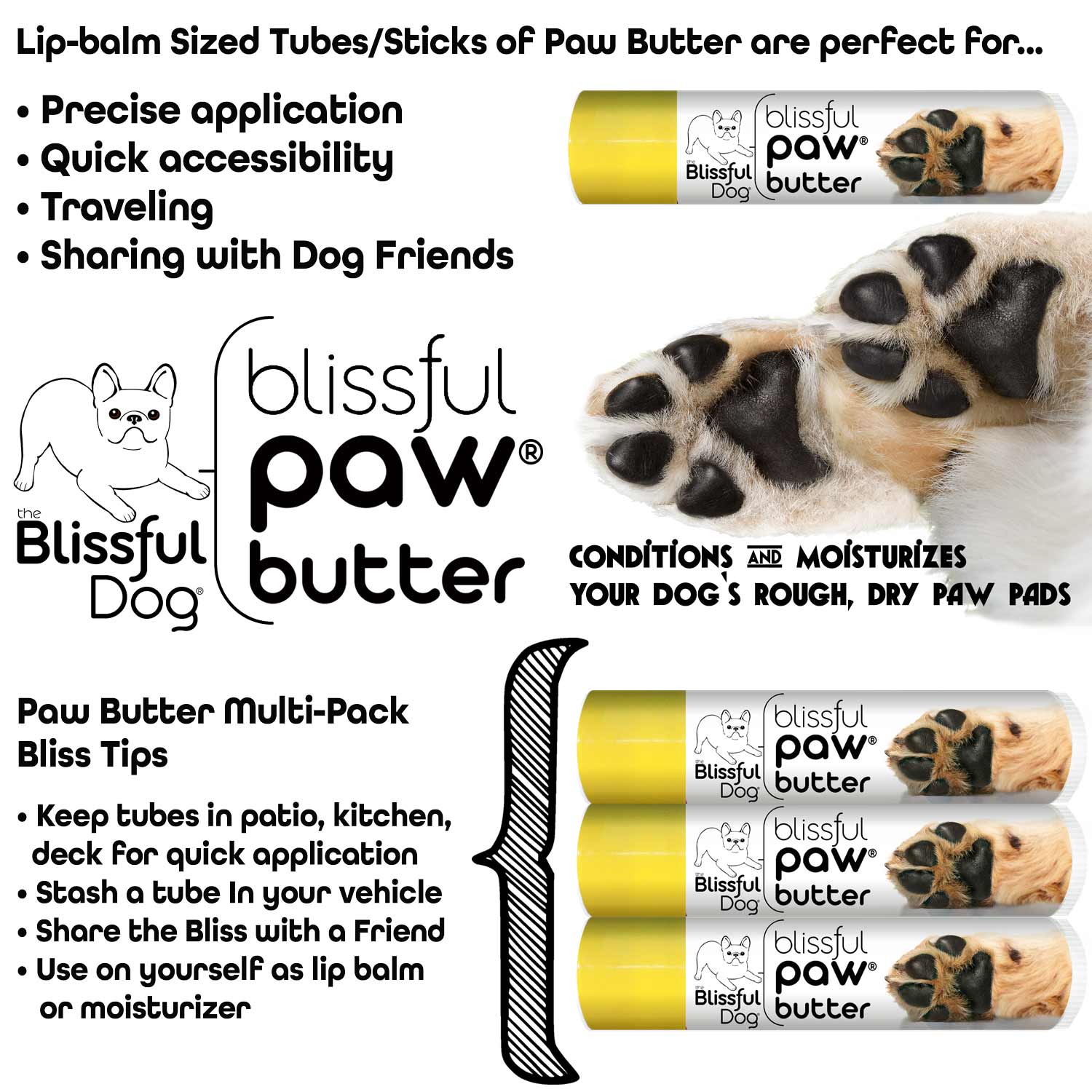 Blissful Paw® Butter for Dry Paw Pads