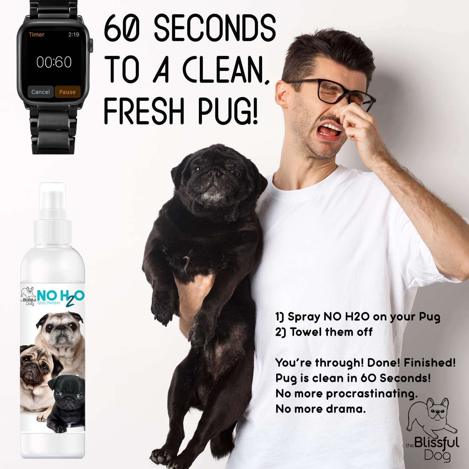 NO H2O™ Waterless Dog Shampoo Spray