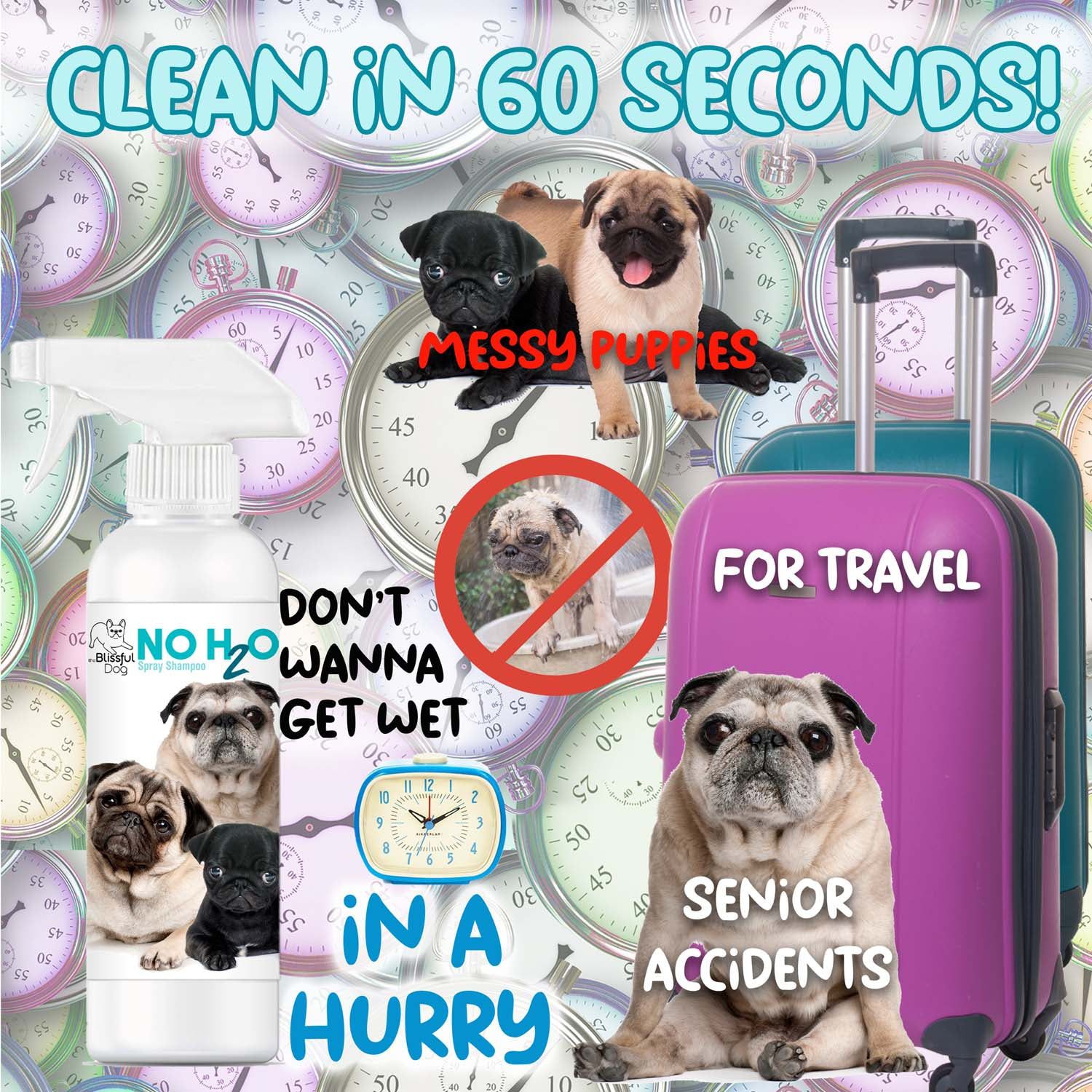 NO H2O™ Waterless Dog Shampoo Spray