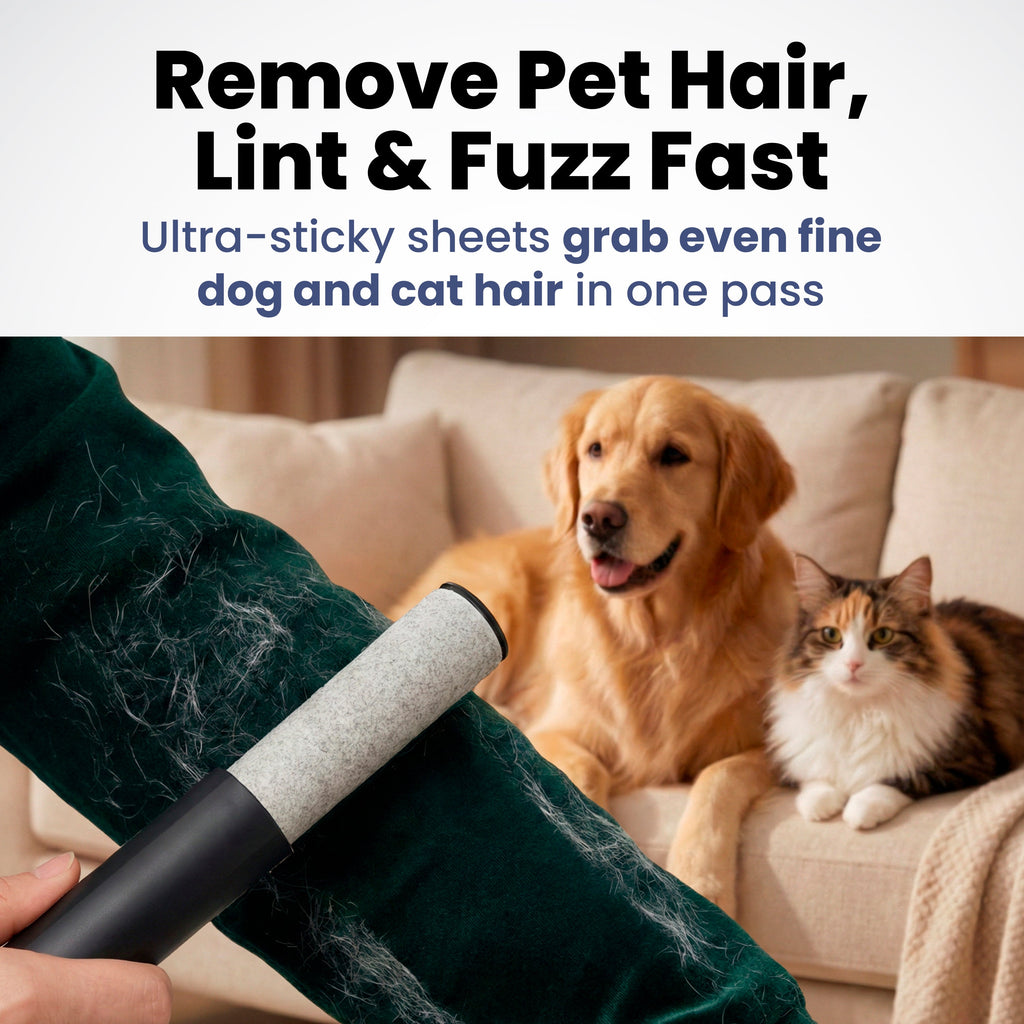 Mini Pet Hair Lint Roller + Refills