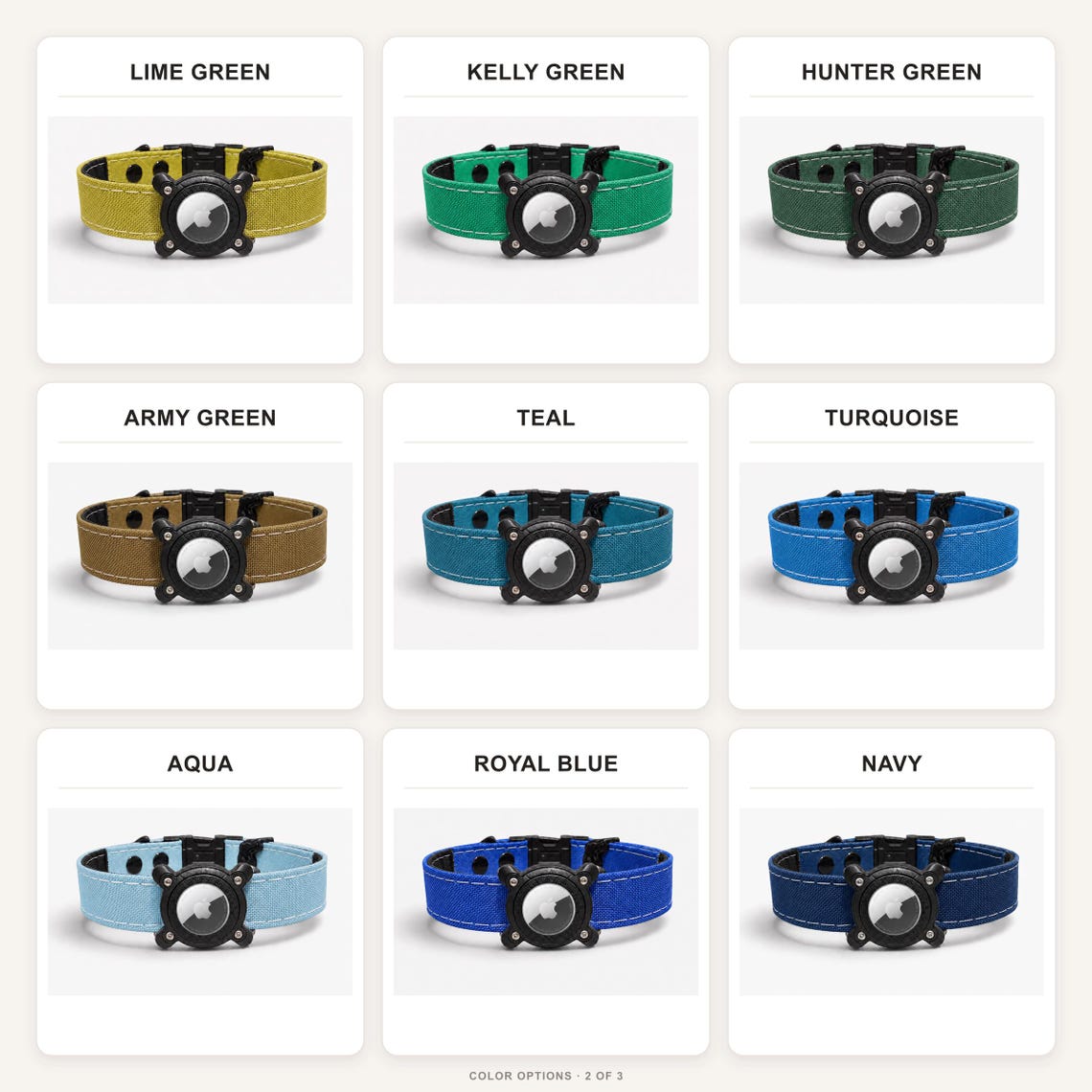 Rugged Waterproof AirTag Dog Collar