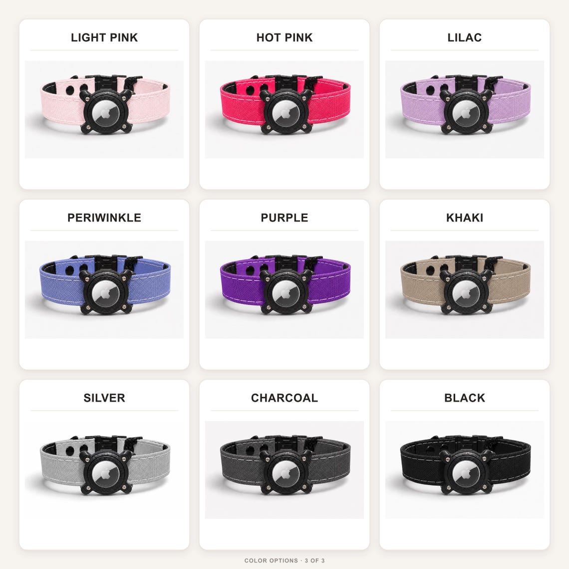 Rugged Waterproof AirTag Dog Collar