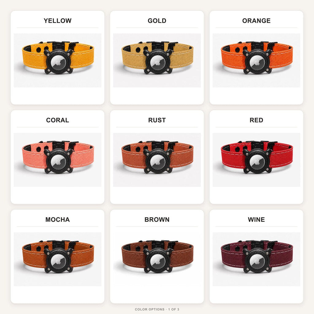 Rugged Waterproof AirTag Dog Collar