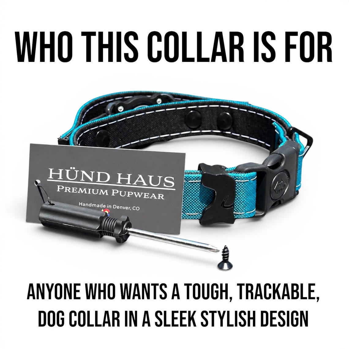 Rugged Waterproof AirTag Dog Collar