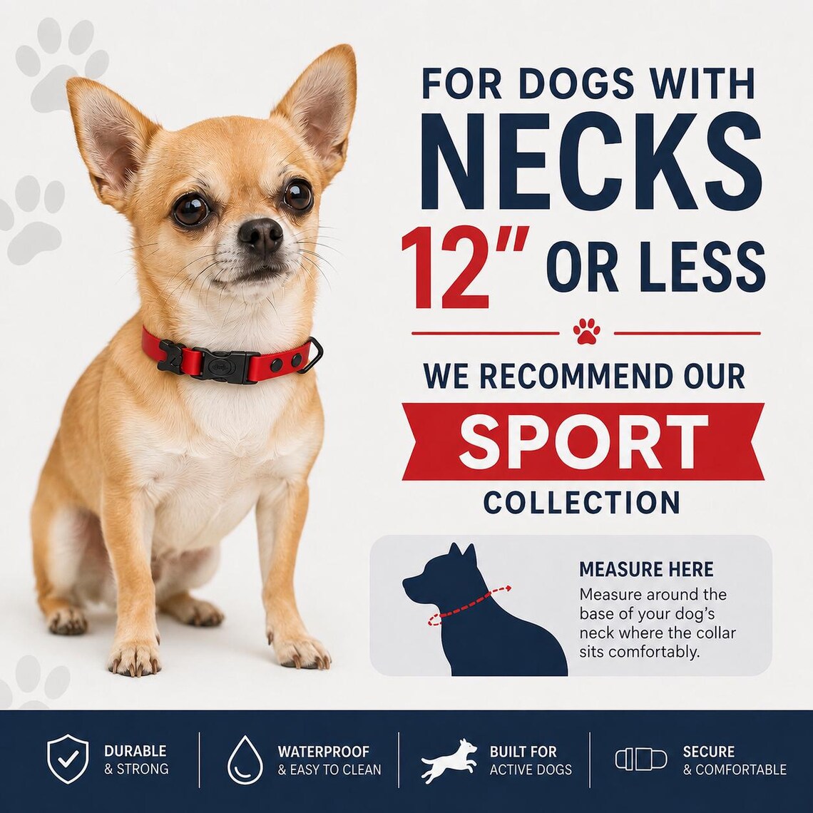 Rugged Waterproof AirTag Dog Collar