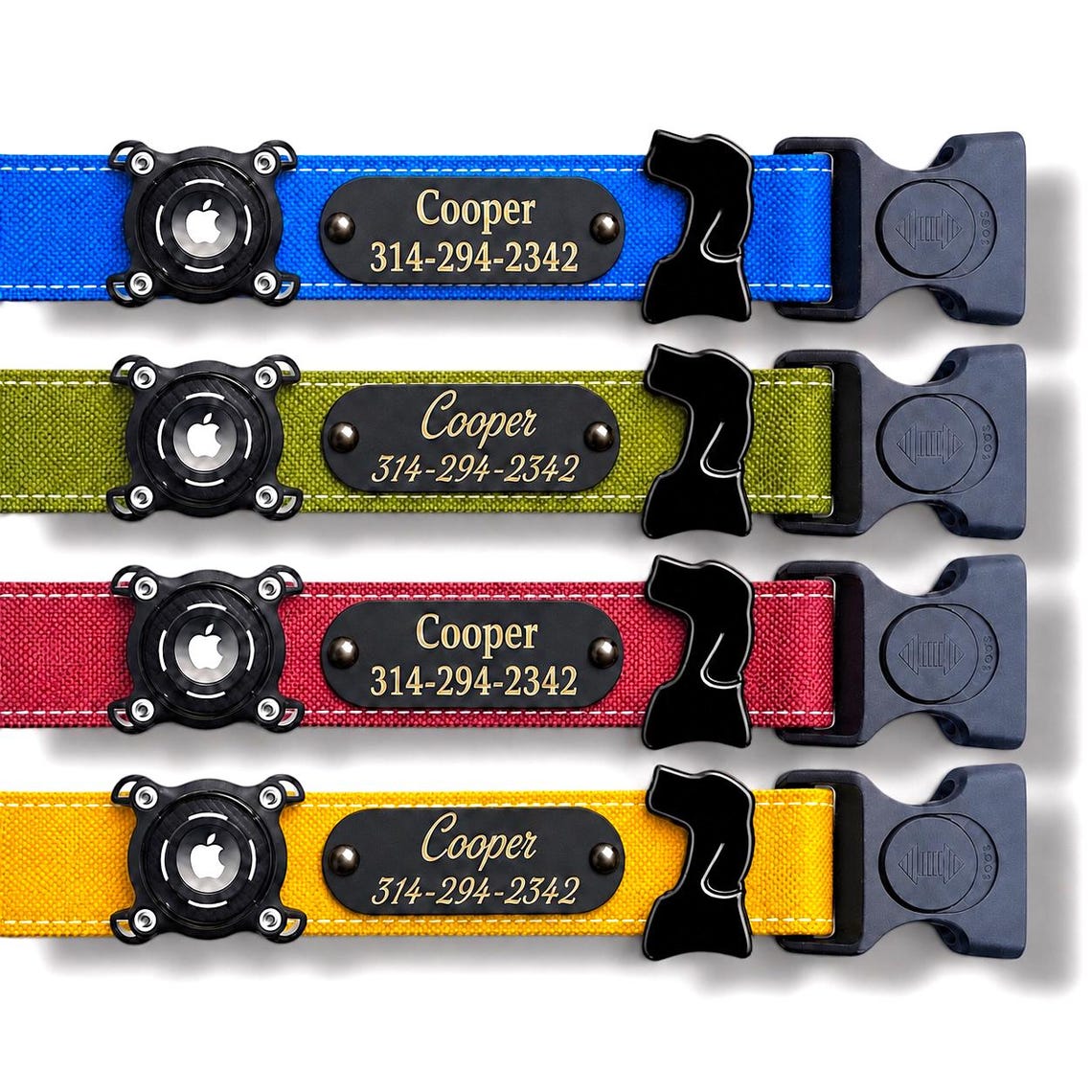 Rugged Waterproof AirTag Dog Collar
